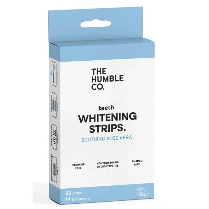 Whitening Teeth Strips Fresh Aloe Vera 28 tαινίες - The Humble Co.