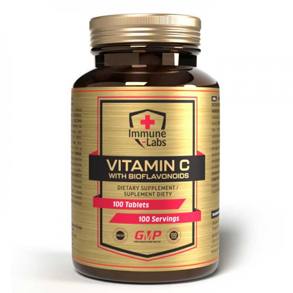 Vitamin C 1000mg Bioflavonoids 100 tabs- Immune-Labs Vitamin C 1000mg Bioflavonoids 100 tabs- Immune-Labs