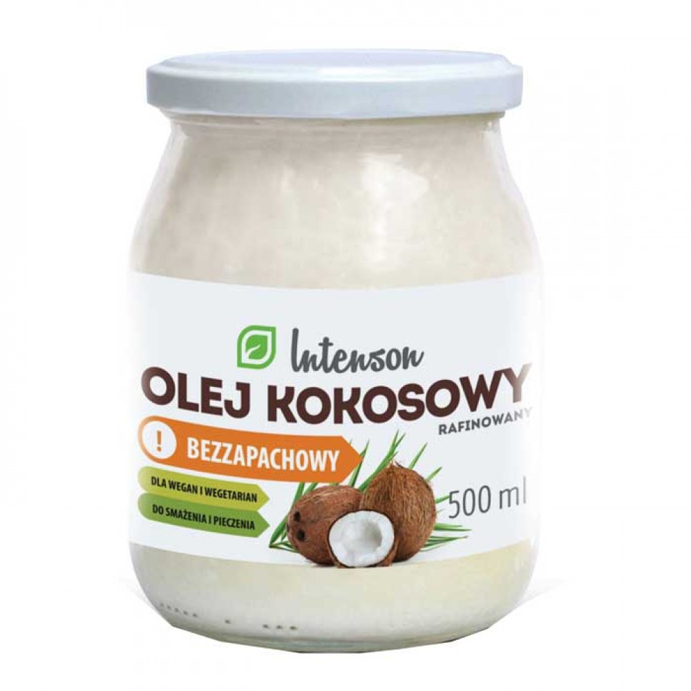 Αγνό Βιολογικό Λάδι καρύδας 500ml - Intenson (Coconut Oil - Olej Kokosowy)