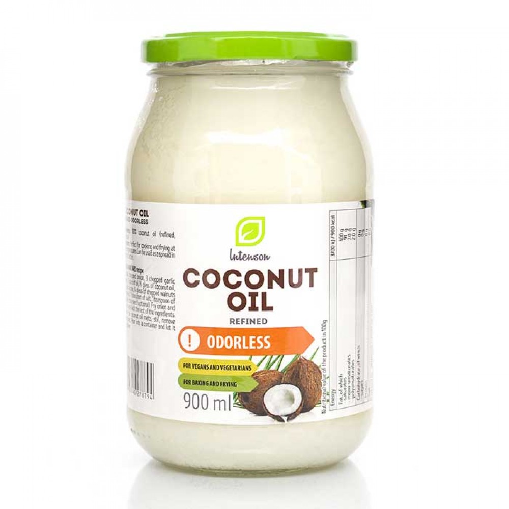 Αγνό Βιολογικό Λάδι καρύδας 900ml - Intenson (Coconut Oil - Olej Kokosowy)