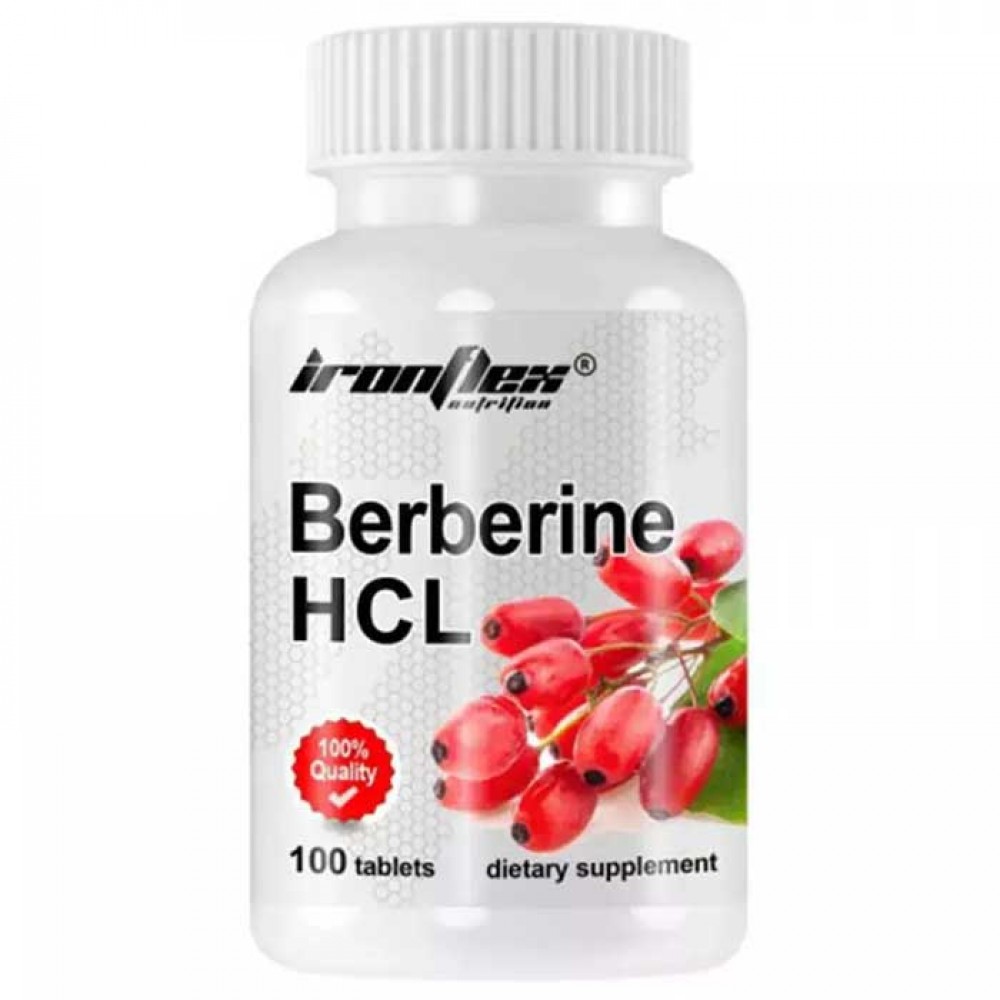 Berberine HCL 500mg 100 tabs - IronFlex Nutrition