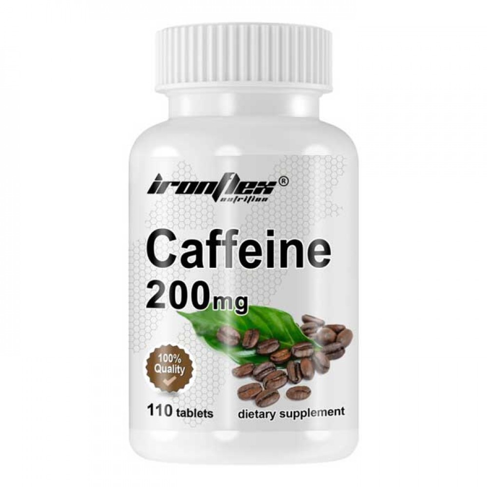 Caffeine 200mg 110 tabs  - IronFlex Nutrition