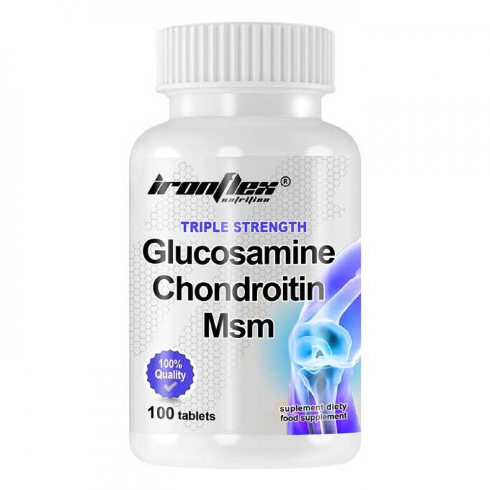 Glucosamine Chondroitin MSM Triple 100 tabs - IronFlex Nutrition