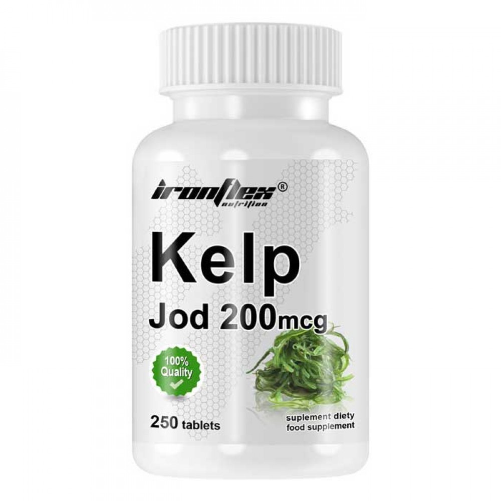 Kelp Jod 200mcg 250 tabs - IronFlex Nutrition