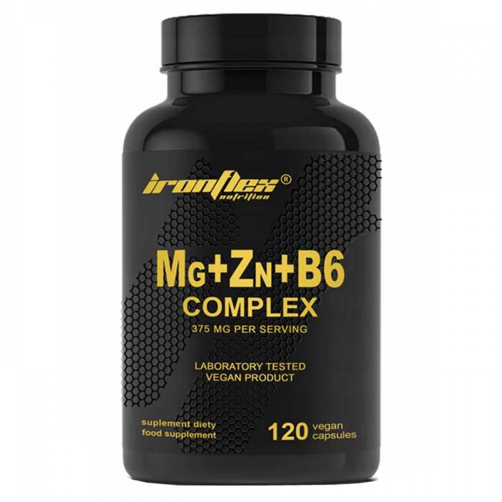 Mg+Zn+B6 120 vcaps - IronFlex Mg+Zn+B6 120 vcaps - IronFlex