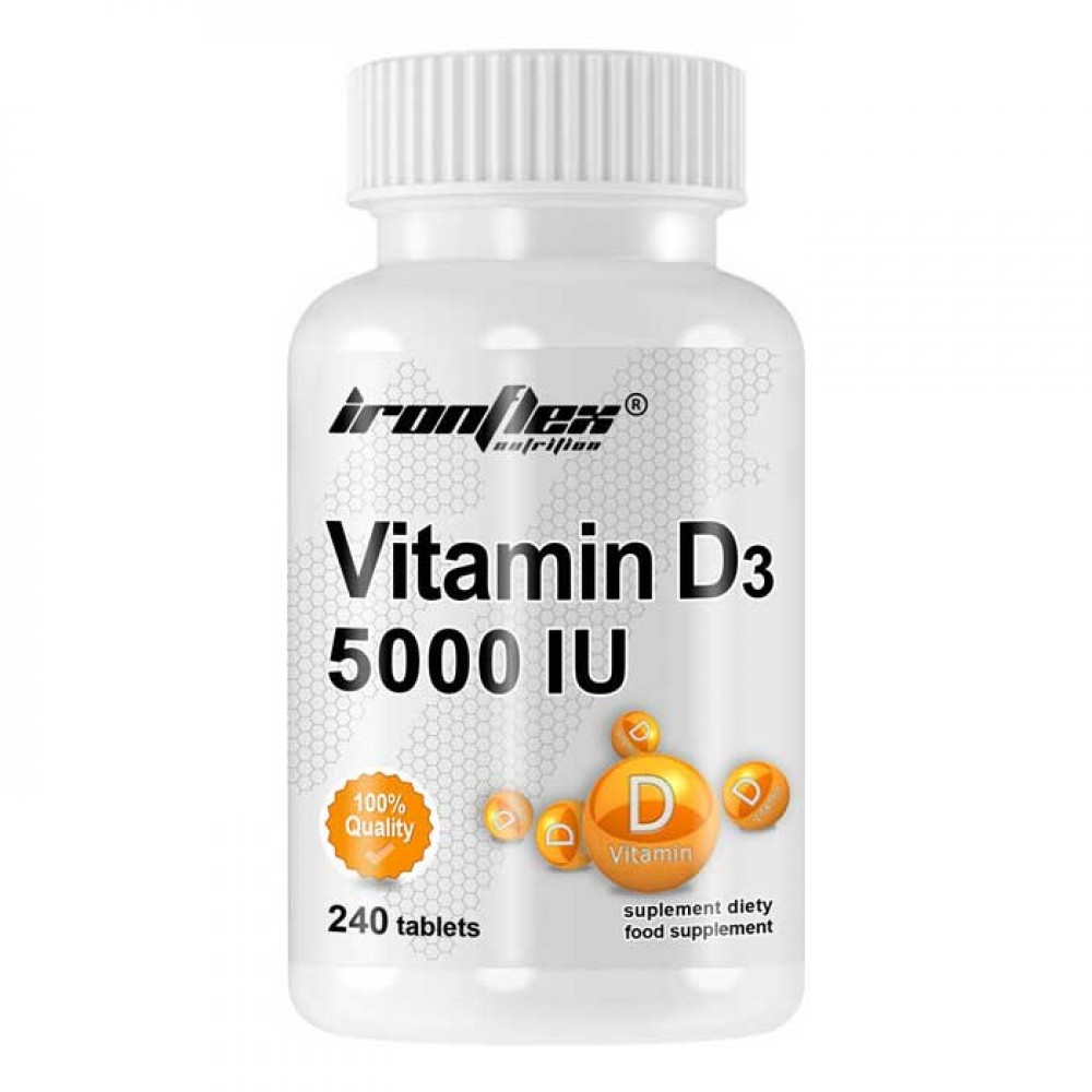 Vitamin D3 5000IU 240 tabs - IronFlex Nutrition