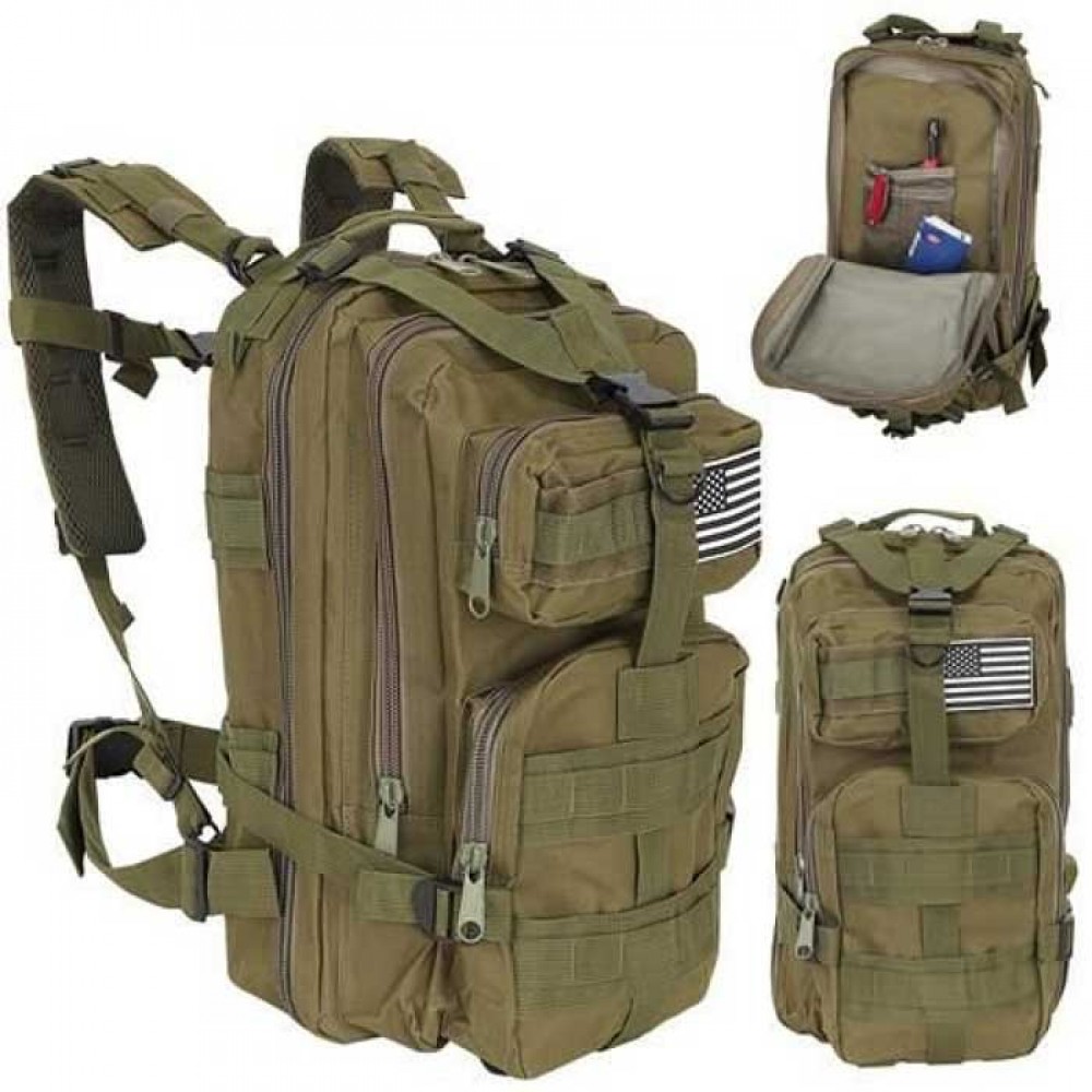 Military Tactical Backpack Survival 30l  Κhaki - IsoTrade 8916