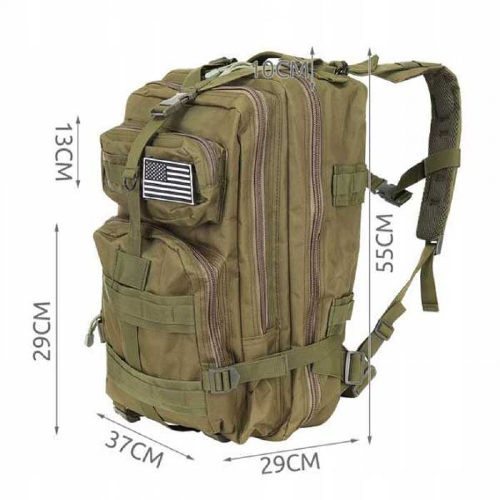 Military XL Tactical Backpack Κhaki 35l - IsoTrade 8920