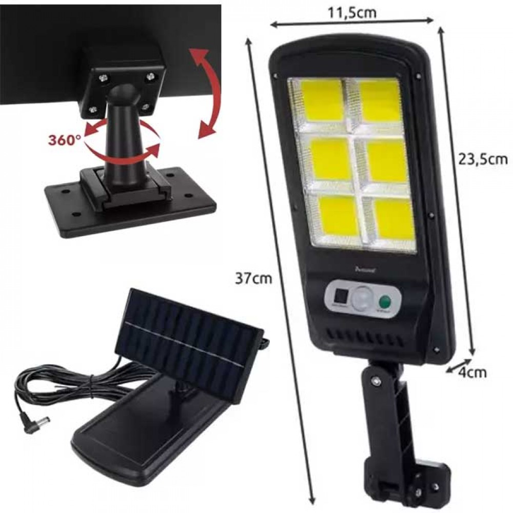 120 LED solar lamp with Izoxis external panel - Isotrade / Ηλιακό Φωτιστικό με Πάνελ
