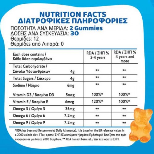 Omega 3-6-9 D3 Kids 60 gummies - Jelovit 