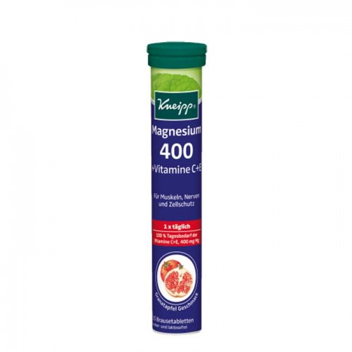 Magnesium 400 &  Vitamins C+E 15 αναβράζοντα - Kneipp Magnesium 400 &  Vitamins C+E 15 αναβράζοντα - Kneipp