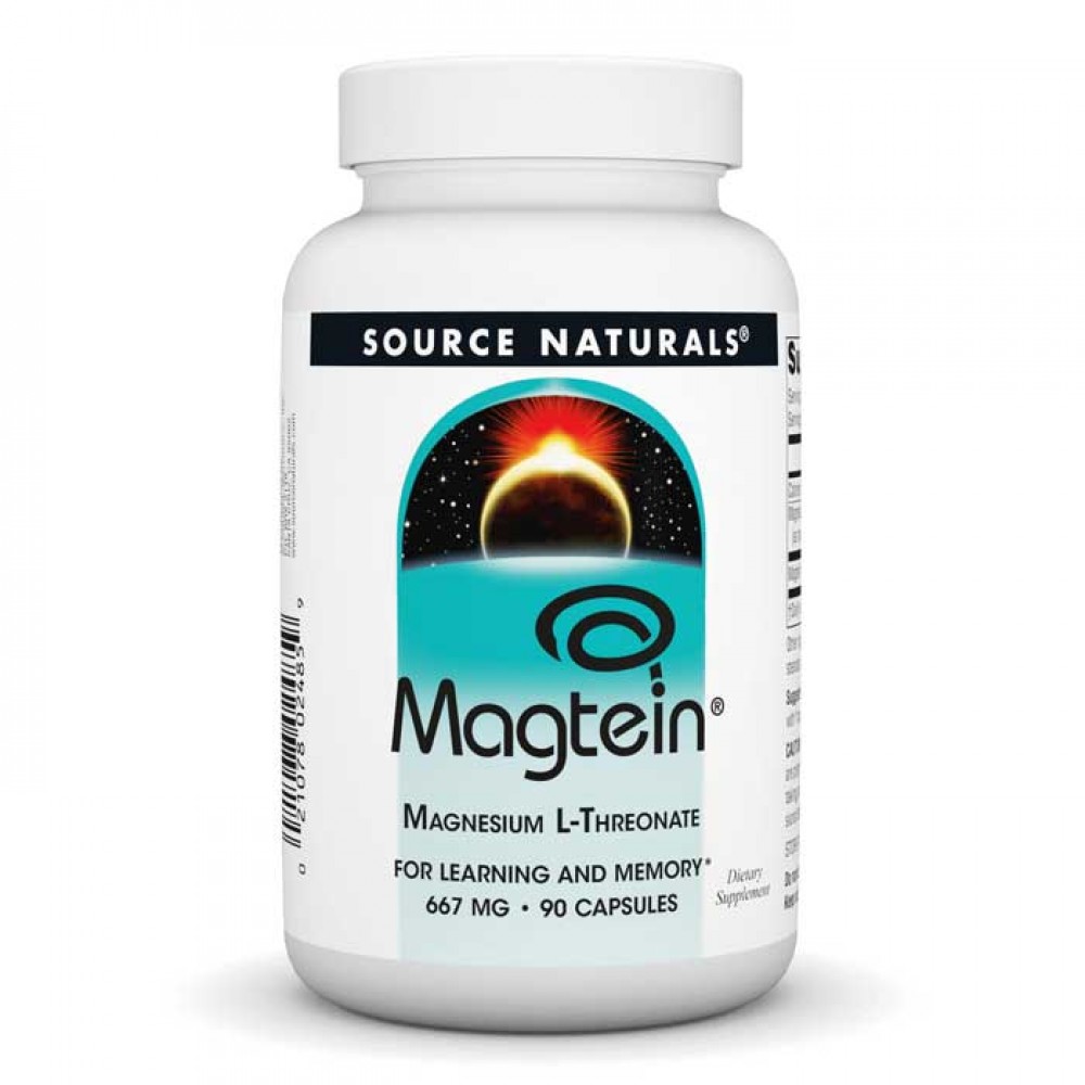 Magtein Magnesium 667 mg 90 caps - Source Naturals