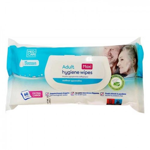 Adult Hygiene wipes 60 μεγάλα υγρομάντηλα - Med Care