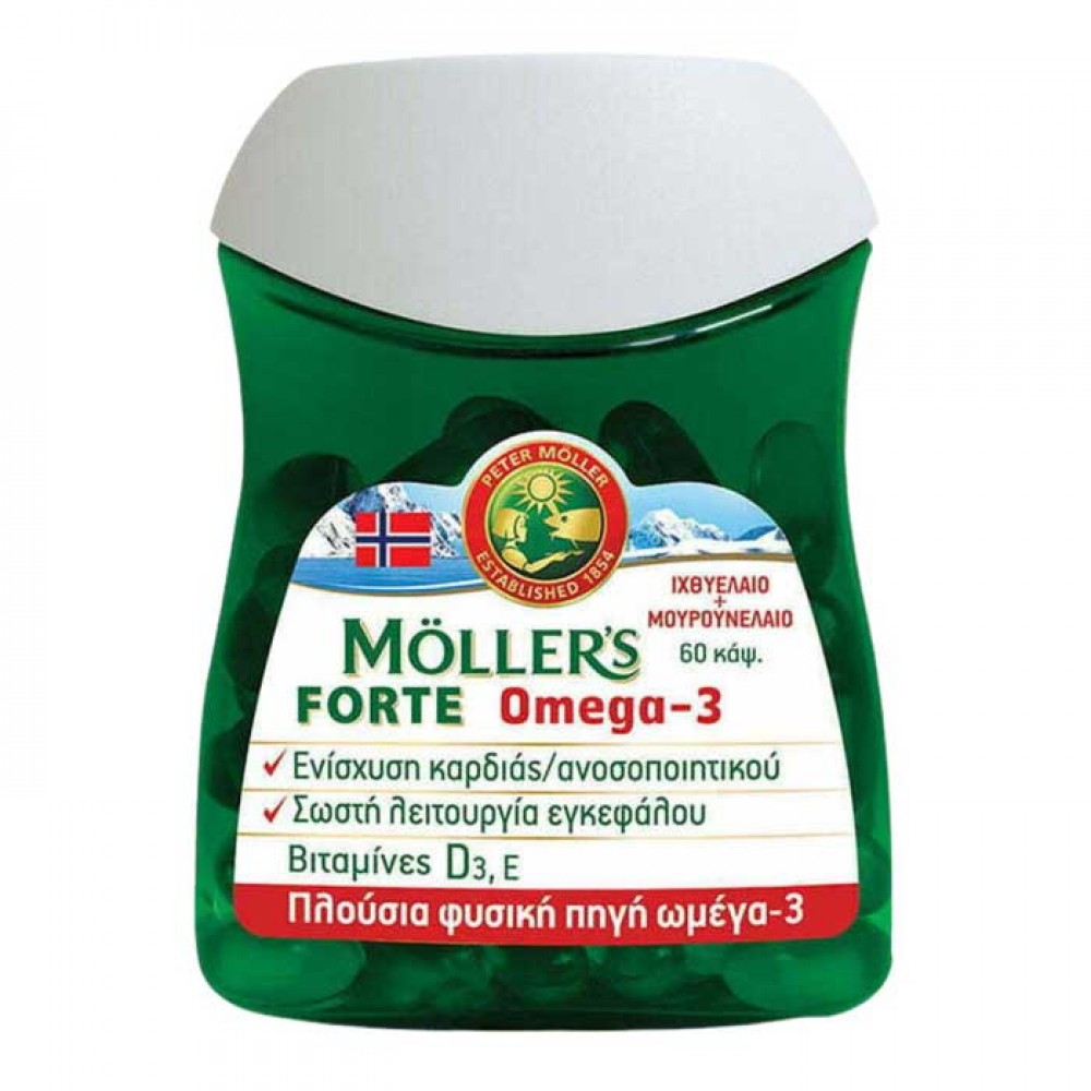 Mollers Forte Omega-3 Fish Oil & Cod Liver Oil 60 caps Mollers Forte Omega 3 Fish Oil & Cod Liver Oil 60 caps