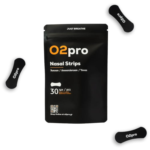 O2pro nasal strips 30pcs Μαύρο/Black