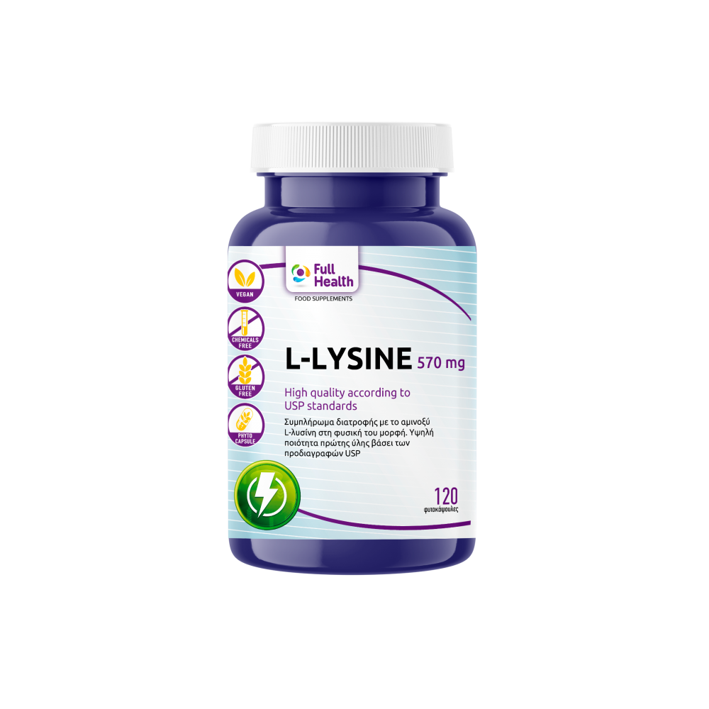 L-Lysine 570mg 120 vcaps - Full Health