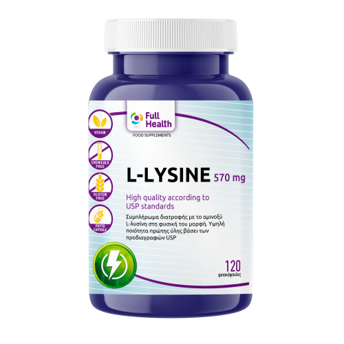 L-Lysine 570mg 120 vcaps - Full Health