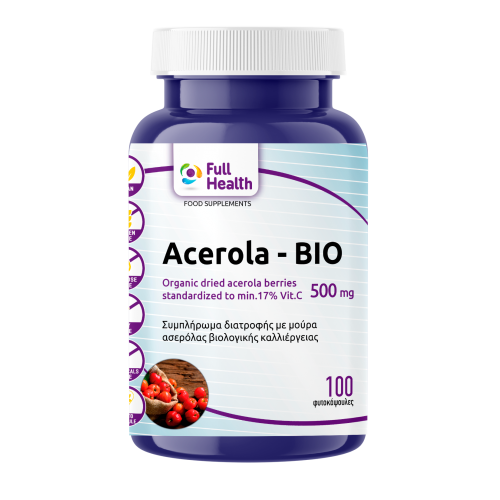 Bio Acerola 500mg 100 vcaps - Full Health