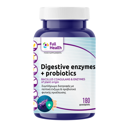 Digestive enzymes plus probiotics 180 vcaps  - Full Health