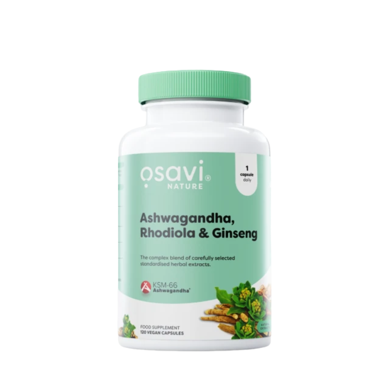 Ashwagandha KSM-66 Rhodiola & Ginseng 60vcaps - Osavi