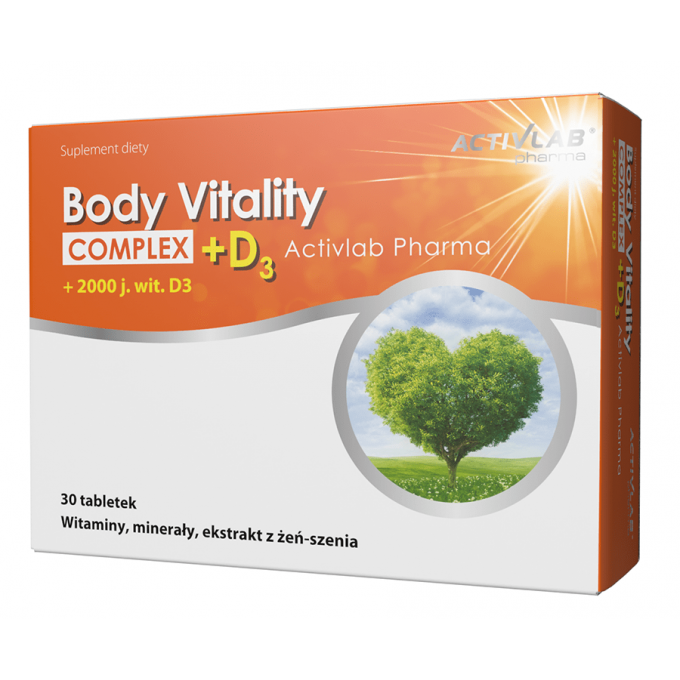 BODY VITALITY ΠΟΛΥΒΙΤΑΜΙΝΗ ΜΕ VIT. D3 και GINSENG 30tab./ ACTIVLAB