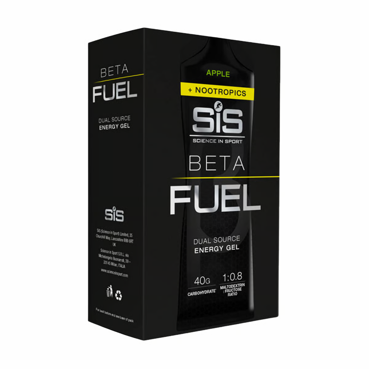 Beta Fuel Energy Gel +Nootropics 60ml 6 pack - SIS / apple