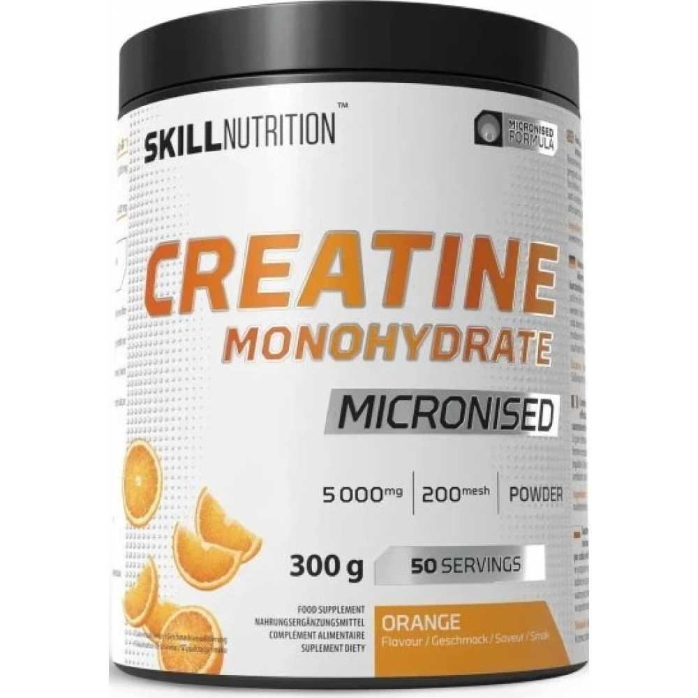 Creatine Monohydrate 300gr 200mesh / Skill - Orange / Πορτοκάλι