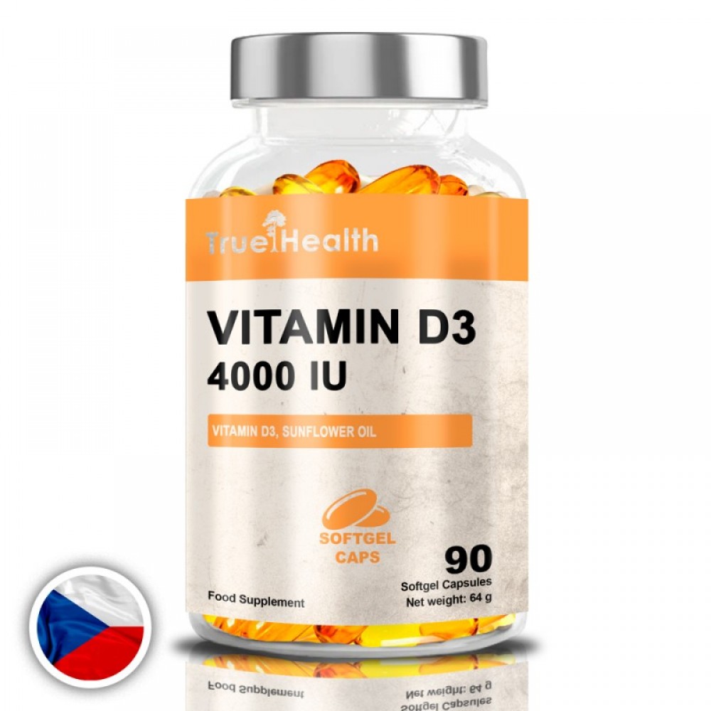 Vitamin d3 4000 i.u. 90sgels / True Health