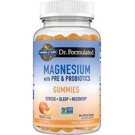 Magnesium  Bisglycinate with Pre and Probiotics 60 Gummies / Garden of Life - Peach (ροδάκινο)