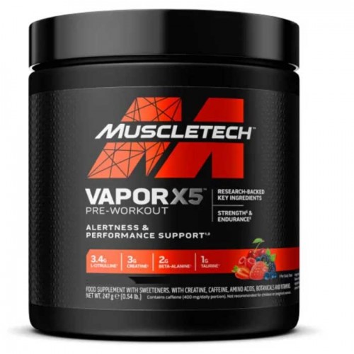 Vapor X5 Pre-Workout 247-252g - Muscletech Vapor X5 Pre-Workout 247-252g - Muscletech