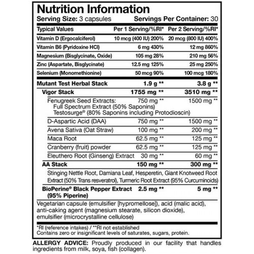 Test 90 Caps - Mutant