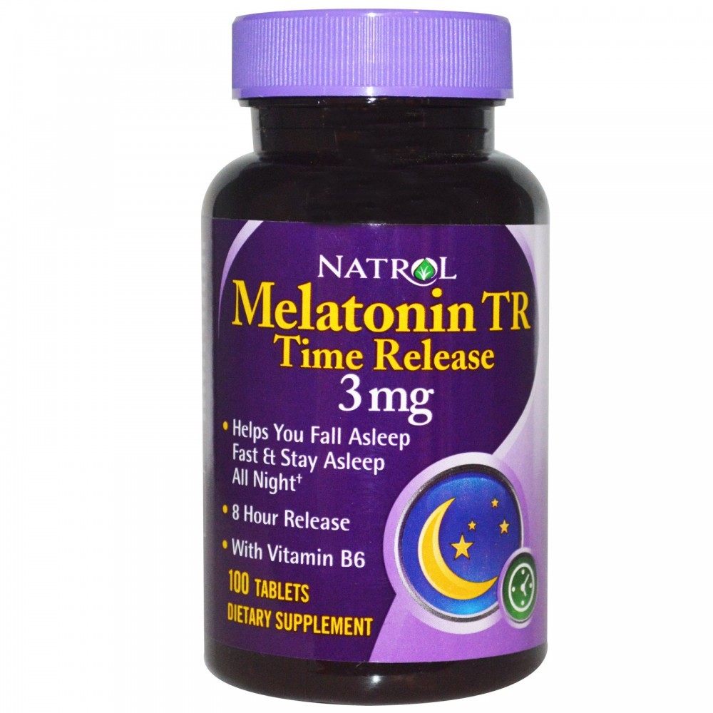 Melatonin 3 mg Time Release 100 ταμπλέτες Μελατονίνη Άγχος Αϋπνία - Natrol / Ειδικά Συμπληρώματα