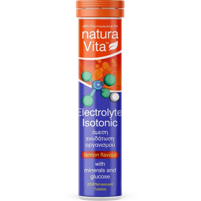 Electrolytes Isotonic 20 Αν.Δισκία / Natura Vita - Lemon