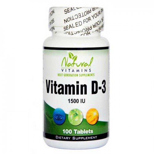 Vitamin D-3 1500 IU 100 tabs - Natural Vitamins Vitamin D-3 1500 IU 100 tabs - Natural Vitamins