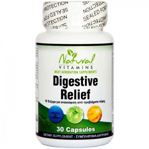 Digestive Relief 30 caps - Natural Vitamins Digestive Relief 30 caps - Natural Vitamins