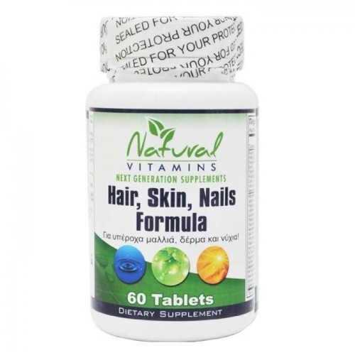 Hair Skin Nails Formula 60 tabs - Natural Vitamins Hair Skin Nails Formula 60 tabs - Natural Vitamins