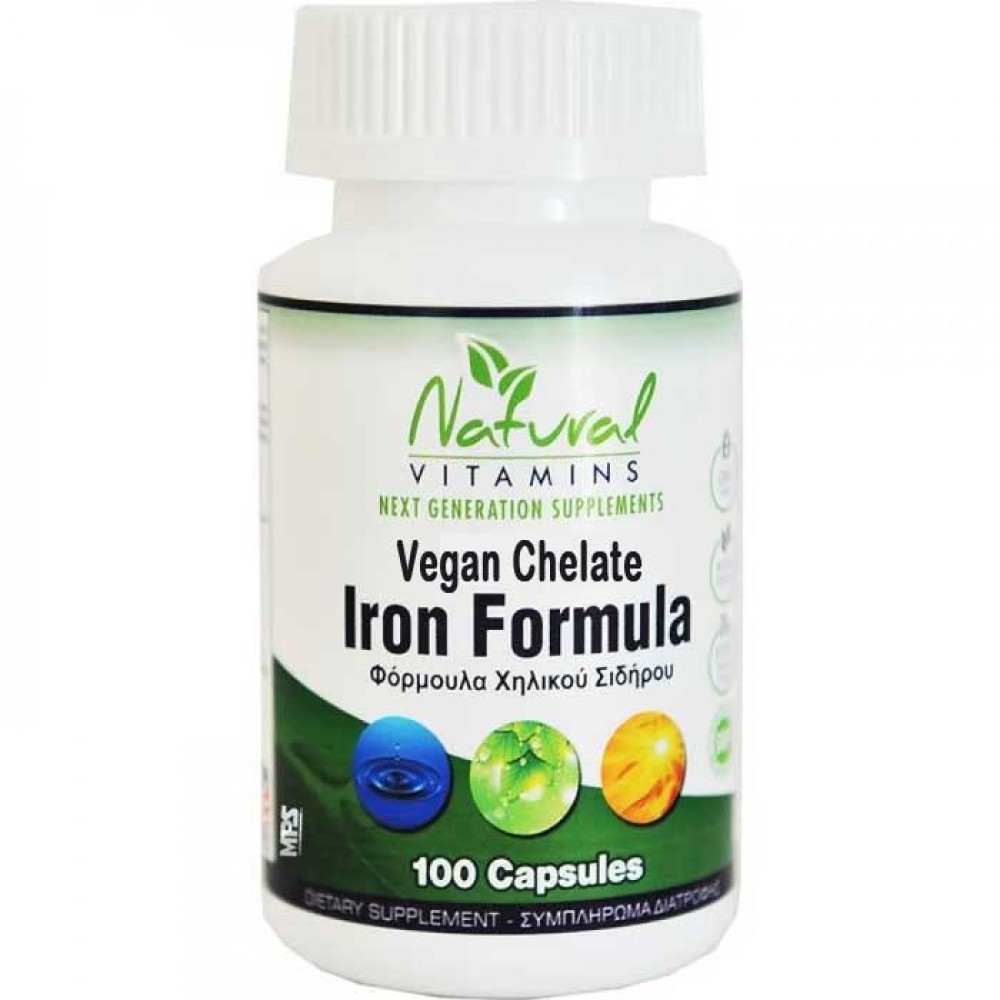 Iron Formula Vegan Chelate 100 caps - Natural Vitamins