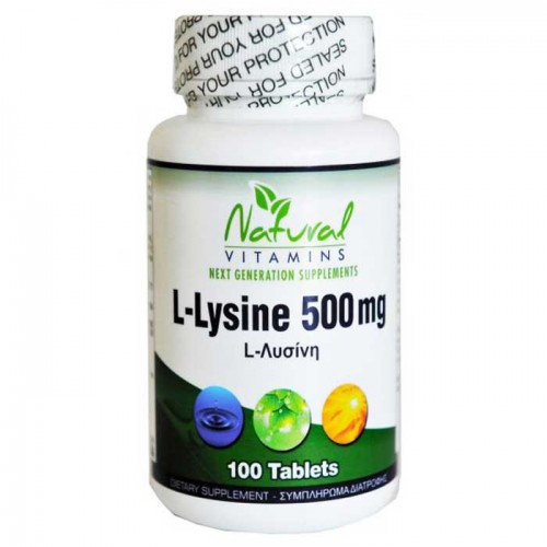 L-Lysine 500mg 100 tabs - Natural Vitamins L-Lysine 500mg 100 tabs - Natural Vitamins
