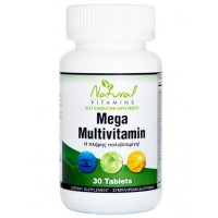 Mega Multi Πολυβιταμίνη 30 tabs  - Natural Vitamins