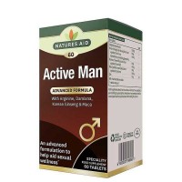 Active Man with Arginine, Damiana, Ginseng & Maca 60 ταμπλέτες - Natures Aid / Σεξουαλική Υγεία 