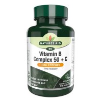 Vitamin B Complex 50 + C 90 ταμπλέτες - Natures Aid / Βιταμίνες