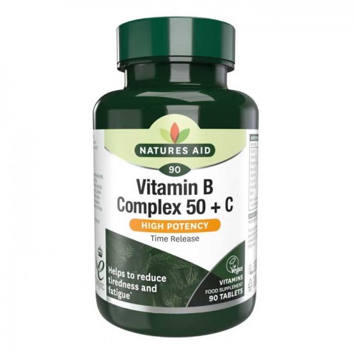Vitamin B Complex 50 + C 90 ταμπλέτες - Natures Aid / Βιταμίνες Vitamin B Complex 50 + C 90 ταμπλέτες - Natures Aid / Βιταμίνες