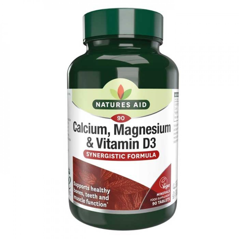 Calcium Magnesium and Vitamin D3 90 ταμπλέτες - Natures Aid  / Βιταμίνες και Μέταλλα