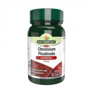 Chromium Picolinate 200ug 90 ταμπλέτες - Natures Aid / Ρύθμιση Γλυκόζης
