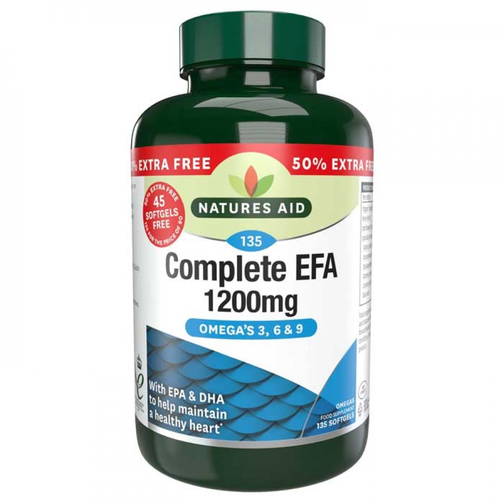 Complete EFA 135 softgels - Natures Aid / Omega 3-6-9