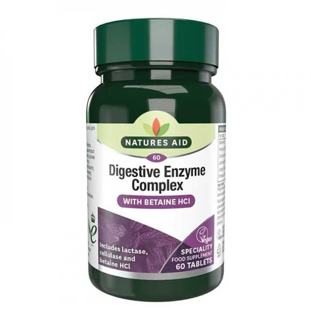 Digestive Enzyme Complex 60 ταμπλέτες - Natures Aid / Προβιοτικά - Πεπτικά