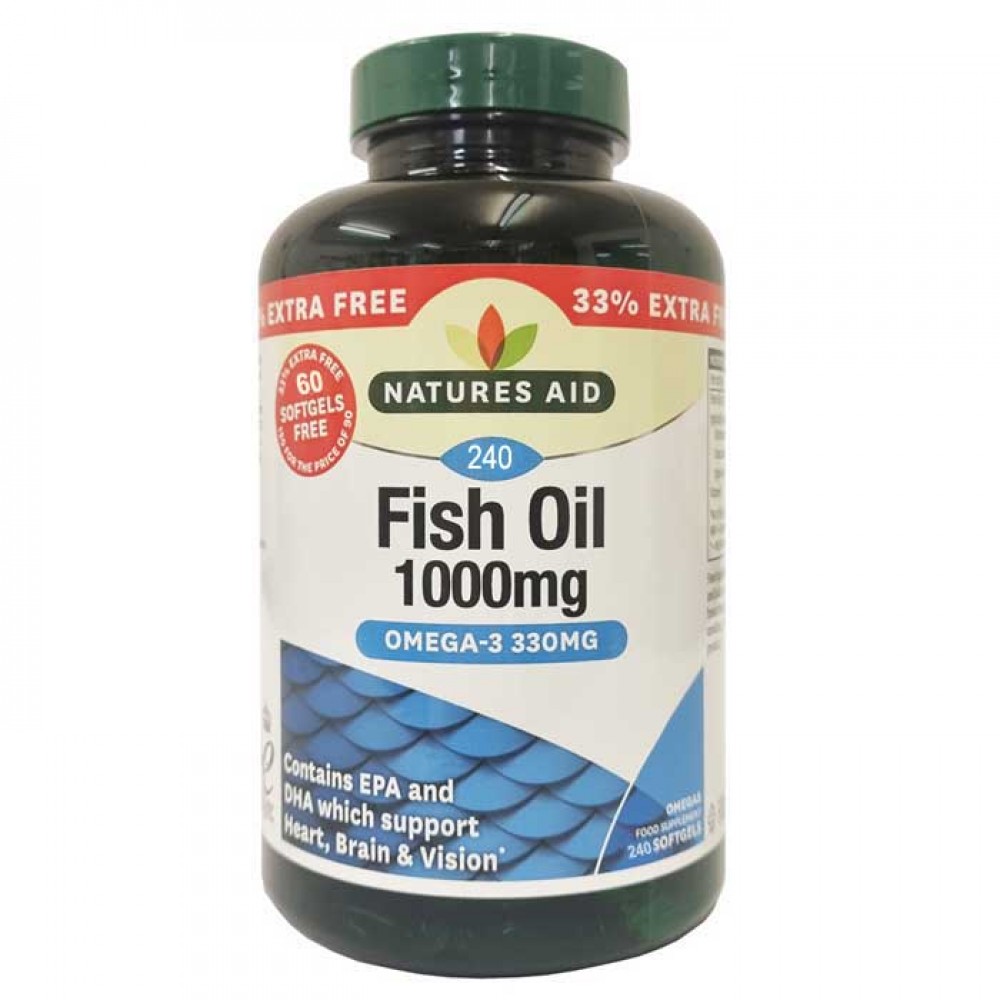 Fish Oil 1000 mg 240 softgels Natures Aid / Ωμέγα 3 λιπαρά