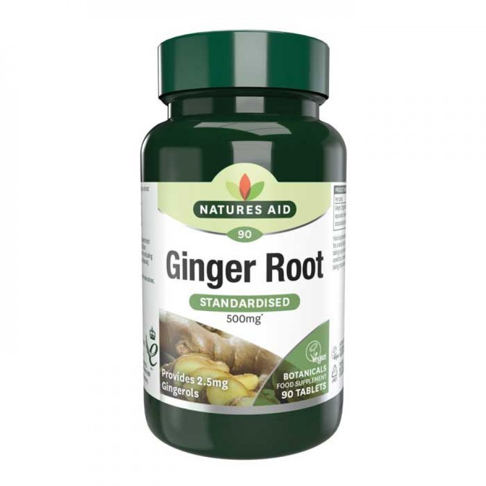 Ginger Root (Πιπερόριζα) 500mg 90 ταμπλέτες - Natures Aid / Αρθρώσεις