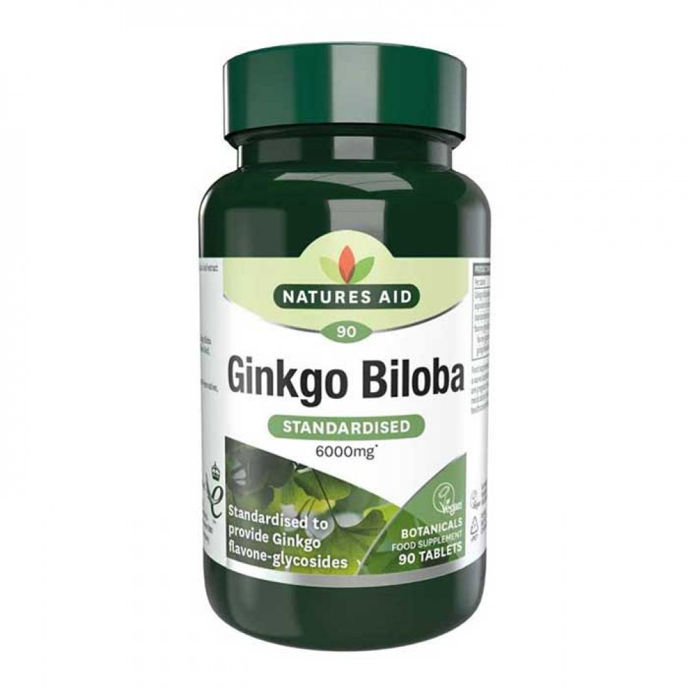 Ginkgo Biloba 120 mg 90 ταμπλέτες - Natures Aid
