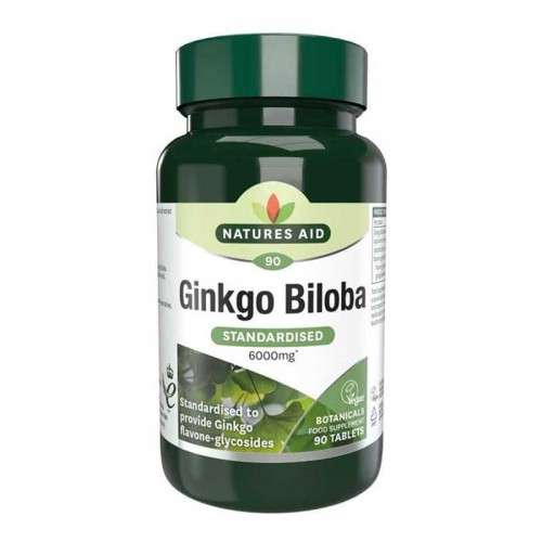 Ginkgo Biloba 120 mg 90 ταμπλέτες - Natures Aid Ginkgo Biloba 120 mg 90 ταμπλέτες - Natures Aid